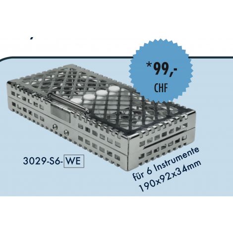 CARL MARTIN STERI WASH TRAY für 6 Instrumente 3029-S6