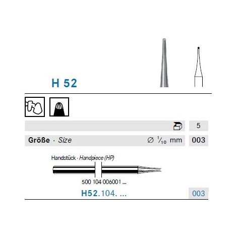 KOMET Hartmetall Bohrer H52.104.003